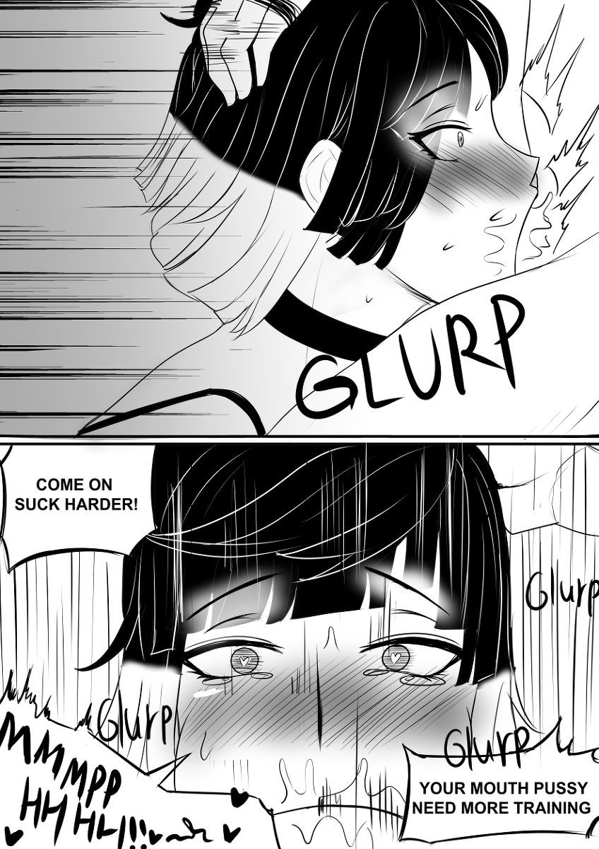 1boy, 1girls, aether (genshin impact), all the way to the base, assisted deepthroat, black and white, blowjob, blowjob face, blush, blushing at another, blushing at partner, blushing at viewer, blushing female, cock, cock in mouth, deep blowjob, deepthroat, dominant, dominant male, domination, drawing, english, english text, eyes, fellatio, fellatio face, female, female dominated, forced deepthroat, genshin impact, girthy, girthy penis, hair, hand on head, hand on head blowjob, hoyoverse, looking at viewer, male, male dom, male dominating, male dominating female, male domination, male pov, male/female, maledom, maledom/femsub, mihoyo, mouth full of cock, nwoidn, oral, oral penetration, oral sex, penis, penis in mouth, penis worship, pov, pov male, saliva, sex, short hair, straight, straight sex, sucking, sucking cock, sucking penis, text, thick, thick cock, thick penis, tongue, tongue out, tongue out blowjob, vein, veins, veins on cock, veins on dick, veiny, veiny penis, yelan (genshin impact)