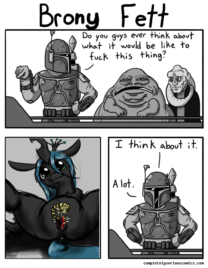 bib_fortuna boba_fett crossover friendship_is_magic hutt jabba_the_hutt mandalorian my_little_pony queen_chrysalis queen_chrysalis_(mlp) smooth_skin star_wars