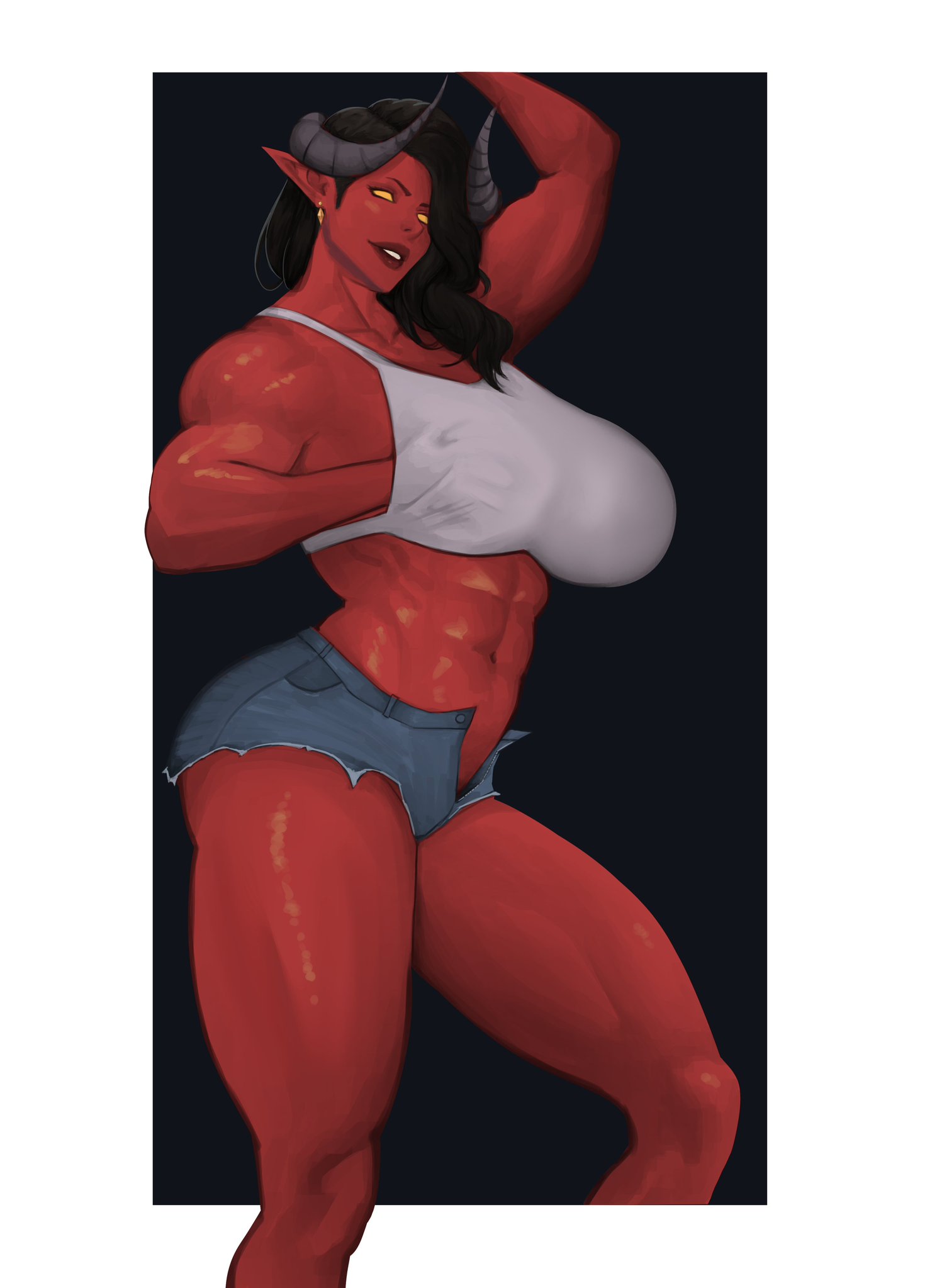 1girls, big ass, big breasts, big thighs, breasts, curvaceous, curvy, curvy figure, demon, demon girl, demoness, digital media (artwork), dispatch (game), female, half demon, half-demon, hips, hourglass figure, huge thighs, large thighs, legs, malevola gibb, mature, mature female, palemancer, palemaster, red body, red skin, red-skinned female, slim waist, thick, thick hips, thick legs, thick thighs, thighs, voluptuous, waist, wide hips, wide thighs