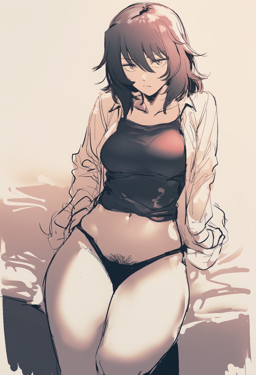 1girls, ai generated, andou (girls und panzer), brown hair, brunette hair, female, girls und panzer, kobayashi3biker, panties, pubic hair, pubic hair peek, schoolgirl, tagme, tanned, tanned body, tanned female, tanned skin, tomboy, underwear