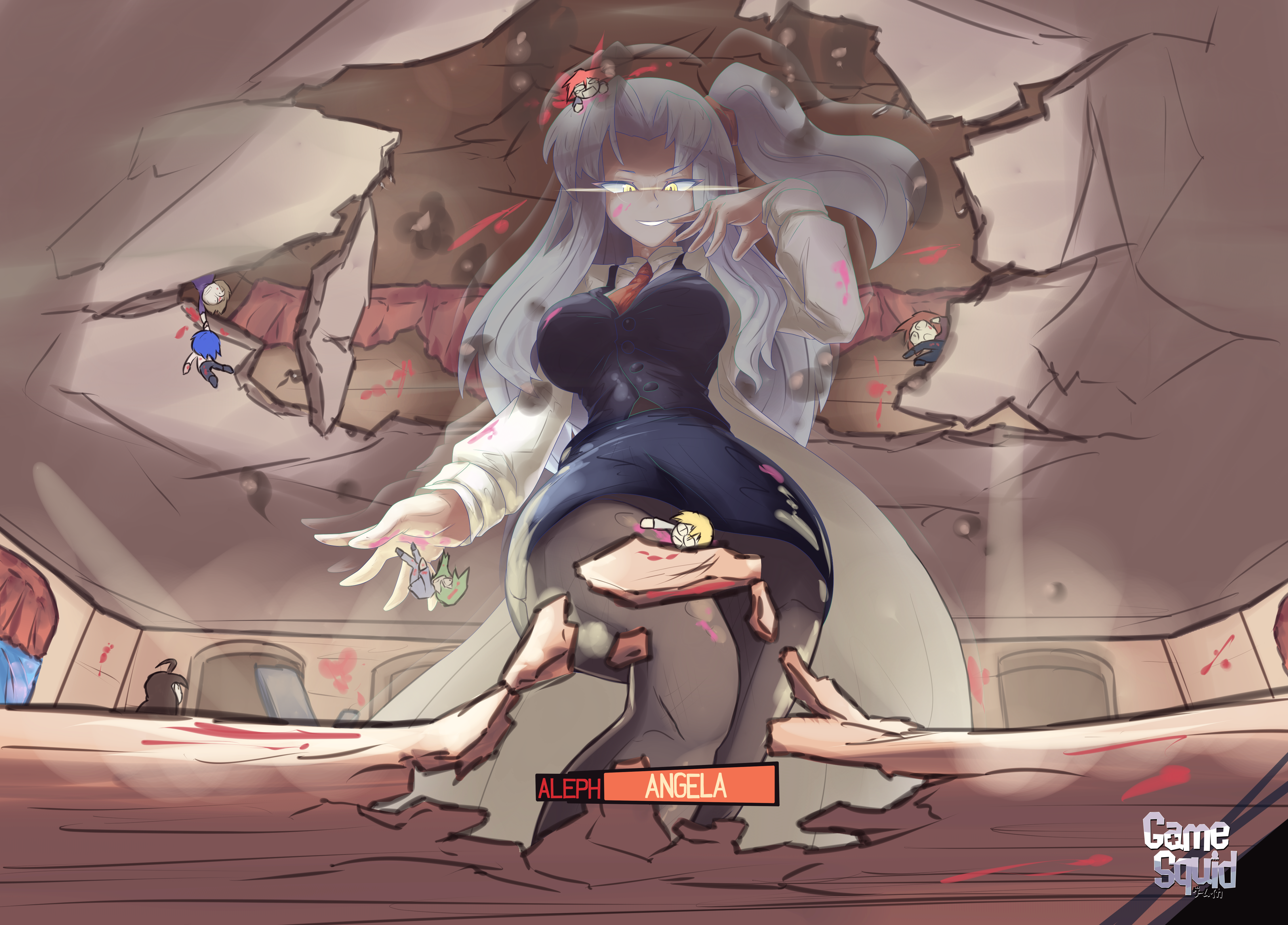 angela (lobotomy corporation), artificial intelligence, destruction, female, gamesquid, giantess, growth, lobotomy corporation, project moon, robot girl