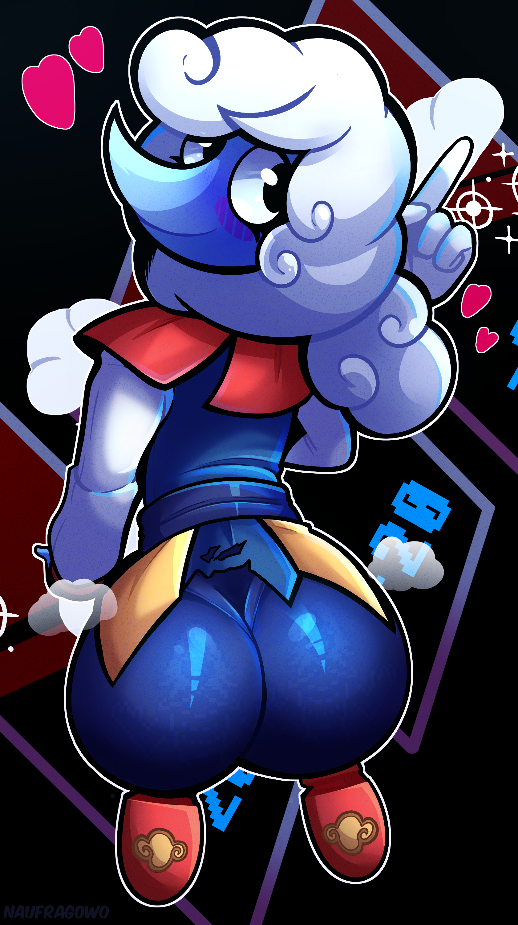 1girls, ass, ass crack, ass expansion, ass focus, big ass, big butt, blue skin, butt crack, butt focus, deltarune, deltarune chapter 3, elnina (deltarune), expansion, female, female only, monster, monster girl, naufragonsfw, pantyhose, thick thighs, thighs, toby fox, undertale