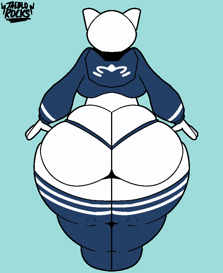 2025, anthro, artist name, ass, big ass, big butt, biped, black eyes, blue clothing, clothed, clothing, crop top, digital drawing (artwork), digital media (artwork), domestic cat, english text, eyebrows, felid, feline, felis, femboy, fur, hair, huge ass, huge butt, hyper, hyper ass, hyper butt, jaeblo (jaeblorocks), jaeblorocks, legwear, long tail, looking at viewer, male, male anthro, mammal, model sheet, overweight, overweight anthro, reflective body, shaded, shirt, simple background, sketch, smile, solo, t-pose, tail, text, thick thighs, thigh highs, topwear, white body, white ears, white eyes, white fur, white hair, white skin, wide hips