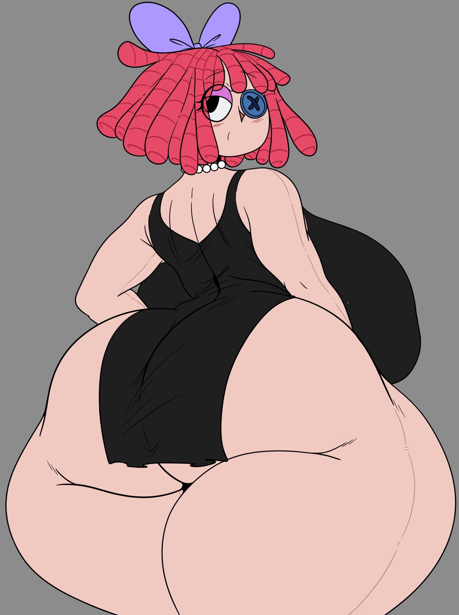 1girls, artist request, ass, ass focus, dress, female, gigantic ass, huge ass, ragatha (the amazing digital circus), tagme, the amazing digital circus