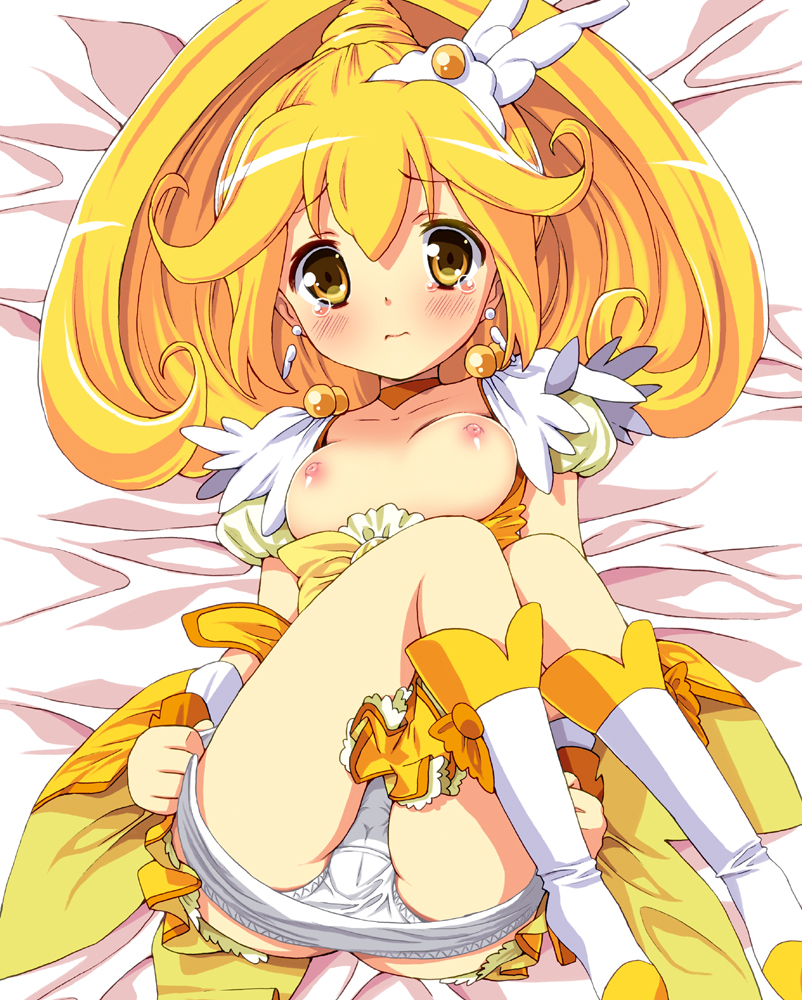 blush clothing cure_peace dress homing_(areya) panties pretty_cure small_breasts smile_precure tagme yayoi_kise