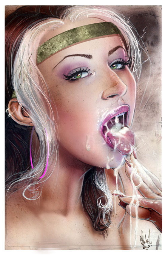 anna_marie cum_dripping_down_chin cum_in_mouth cum_on_fingers cum_on_tongue headband marvel marvel_comics open_mouth rogue_(x-men) tagme x-estacado x-men