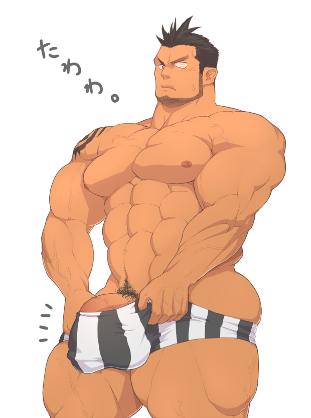 bara bulge flaccid free free_(soul_eater) kuromine_hiraya male male_only muscle muscles solo soul_eater yuatari