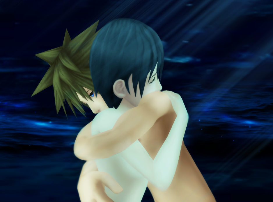 3d disney hugging kingdom_hearts nude sora square_enix straight tagme xion