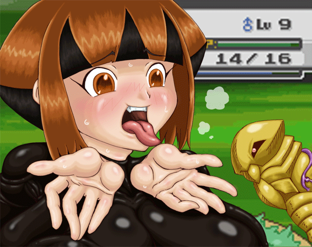 cupping_hands english_text gameplay_mechanics gardenia_(pokemon) gif kakuna mr._bones nintendo open_mouth pokemon pokemon_battle pokemon_dppt sexually_suggestive static_gif tagme text tongue tongue_out