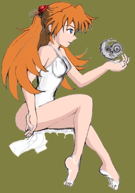 asuka_langley_sohryu breasts clothing female hair long_hair male malestar neon_genesis_evangelion red_hair small_breasts tagme