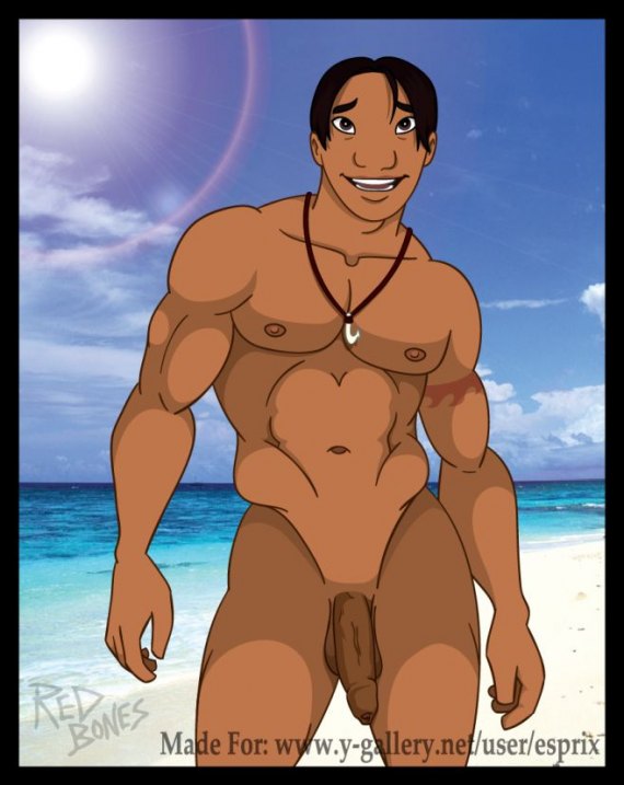 1boy balls ballsack beach black_hair brown_skin david_kawena day disney facing_viewer flaccid flaccid_penis foreskin front_view human intact lilo_and_stitch long_foreskin male male_nipples male_only melanin muscles muscular muscular_male necklace outdoors outside pecs penis red_bones scrotum shaved_crotch smooth-skinned_male solo standing tagme tattoo testicles uncensored uncut unretracted_foreskin veiny_penis