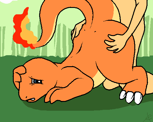 charmander color female fire interspecies male nintendo nude pokémon_(species) pokemon pokemon_rgby pokephilia sex straight tail tail_fire vaginal_penetration