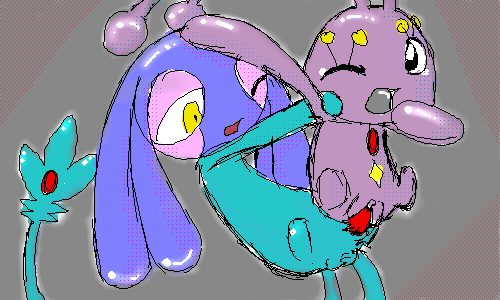 1boy 1girls animal_penis anthro azelf color erection female interspecies male manaphy nintendo open_mouth penis penis_in_vagina pokemon sex smooth_penis straight toony vaginal_penetration