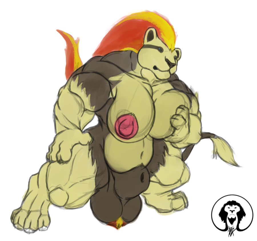 1girls animal_genitalia anthro anthrofied areolae balls belly big_balls big_breasts big_muscles big_nipples big_testicles blue_eyes breasts brown_fur dickgirl extreme_muscles feet feline female female_only fully_sheathed furry futanari huge_balls huge_breasts huge_testicles hyper intersex large_breasts lion looking_away mammal mane muscular muscular_dickgirl muscular_intersex navel nintendo nipples nude orange_fur paws pokémon_(species) pokemon pokemon_(species) pokemon_xy pubic_hair pyroar sheath sketch slightly_chubby small_eyes solo spread_legs standing tail testicles thick_thighs touching_breast video_games watermark xatanlion