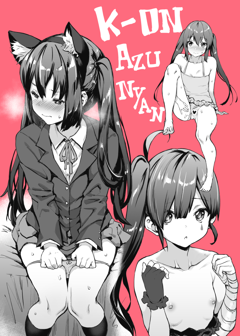 1girls animal_ears artist_request azusa_nakano_(k-on!) k-on!