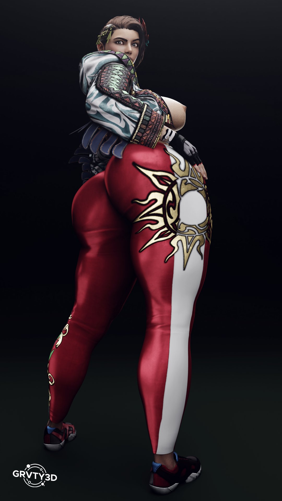 3d abs ass azucena_milagros_ortiz_castillo bandai_namco big_ass big_breasts blue_eyes breasts breasts_out brown_hair brunette_hair dark-skinned_female dark_skin earrings erect_nipples feather_in_hair female fighting_game fit fit_female grvty3d hair_ornament huge_ass huge_breasts latina namco namco_bandai partially_clothed peruvian_female pixie_cut smile smiling sneakers stomach tan_skin taunting tekken tekken_8 thick_thighs tight_clothing tight_pants tights tomboy tongue_out video_game video_game_character video_game_franchise video_games voluptuous_female watermark wide_hips