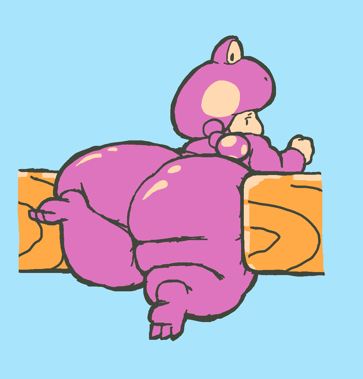 1girls ass ass_bigger_than_head ass_focus bubble_butt fat fat_ass female female_only frog frog_suit huge_ass mario_(series) pink pink_hair seymourcox thick_ass thick_thighs toad_(mario) toadette wide_hips wide_thighs