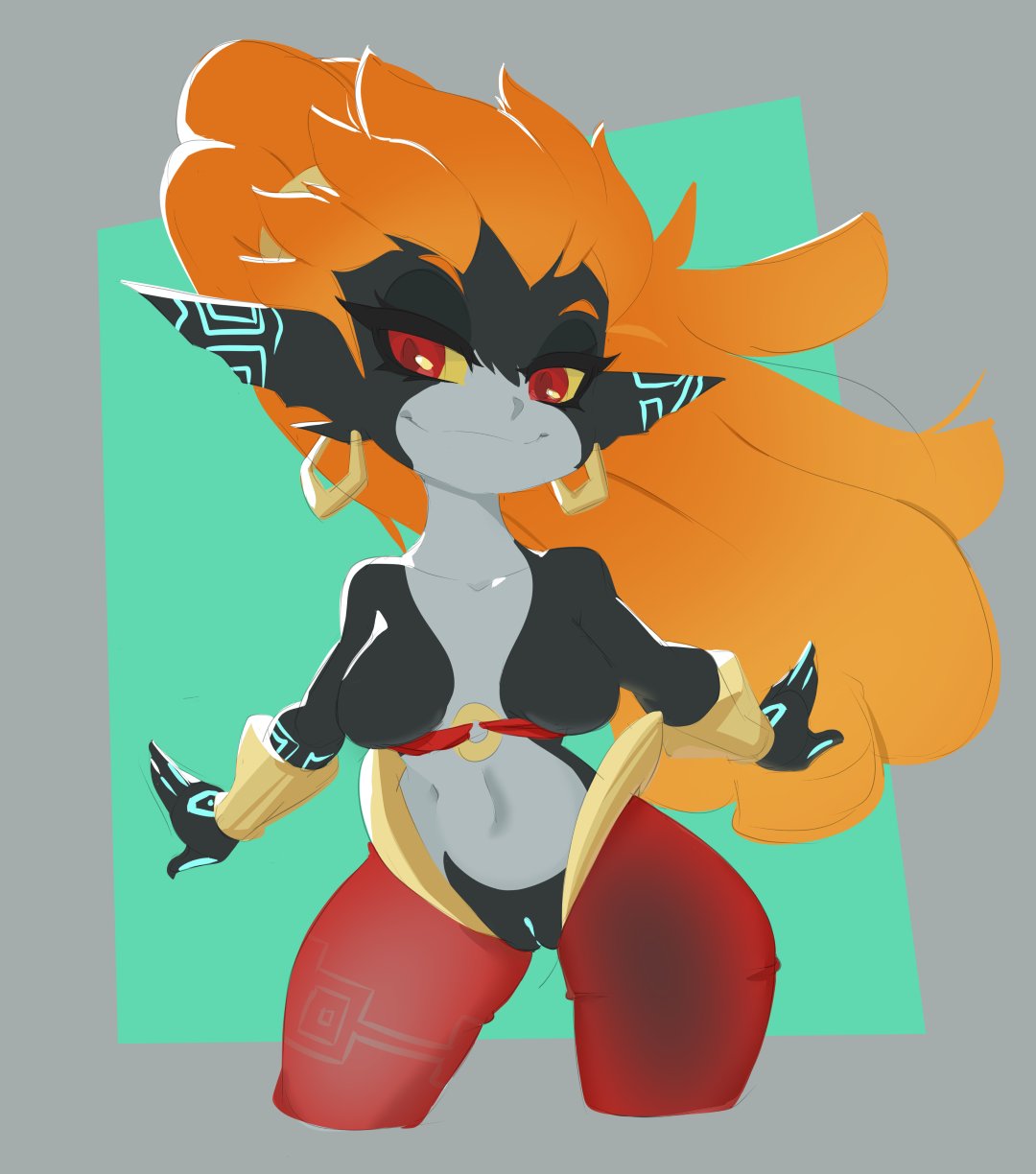 female female_focus female_only imp imp_midna long_hair looking_at_viewer medium_breasts midna orange_hair shantae shantae_(cosplay) solo solo_female solo_focus the_heking the_legend_of_zelda twilight_princess