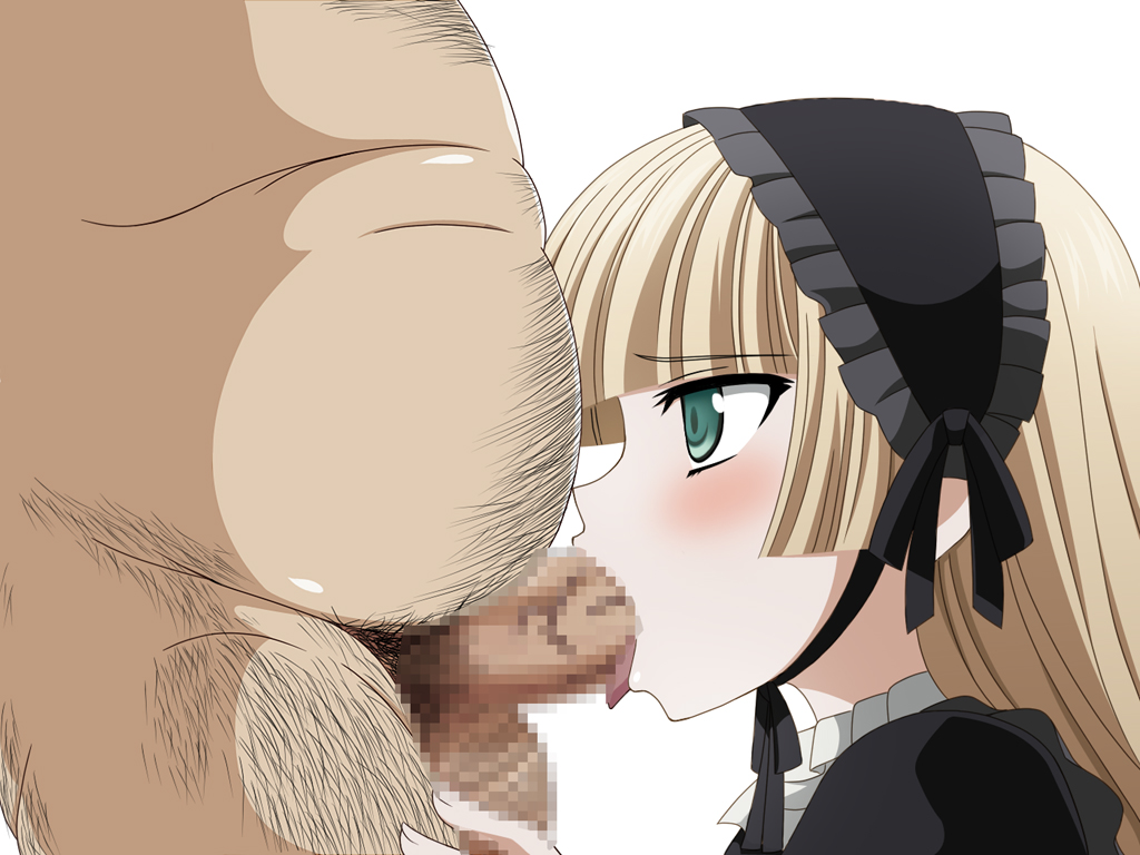 1boy 1girls age_difference artist_request blonde_hair blush clothed_female_nude_male fat_man fellatio gosick green_eyes nude older_male older_man_and_teenage_girl oral penis straight teenage_girl teenager tongue tongue_out victorica_de_blois younger_female