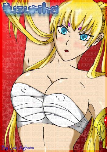 1girls blonde_hair blue_eyes breasts crane_yuzuriha erect_nipples female human large_breasts long_hair pointy_chin saint_seiya saint_seiya:_the_lost_canvas silver_saints tagme topless