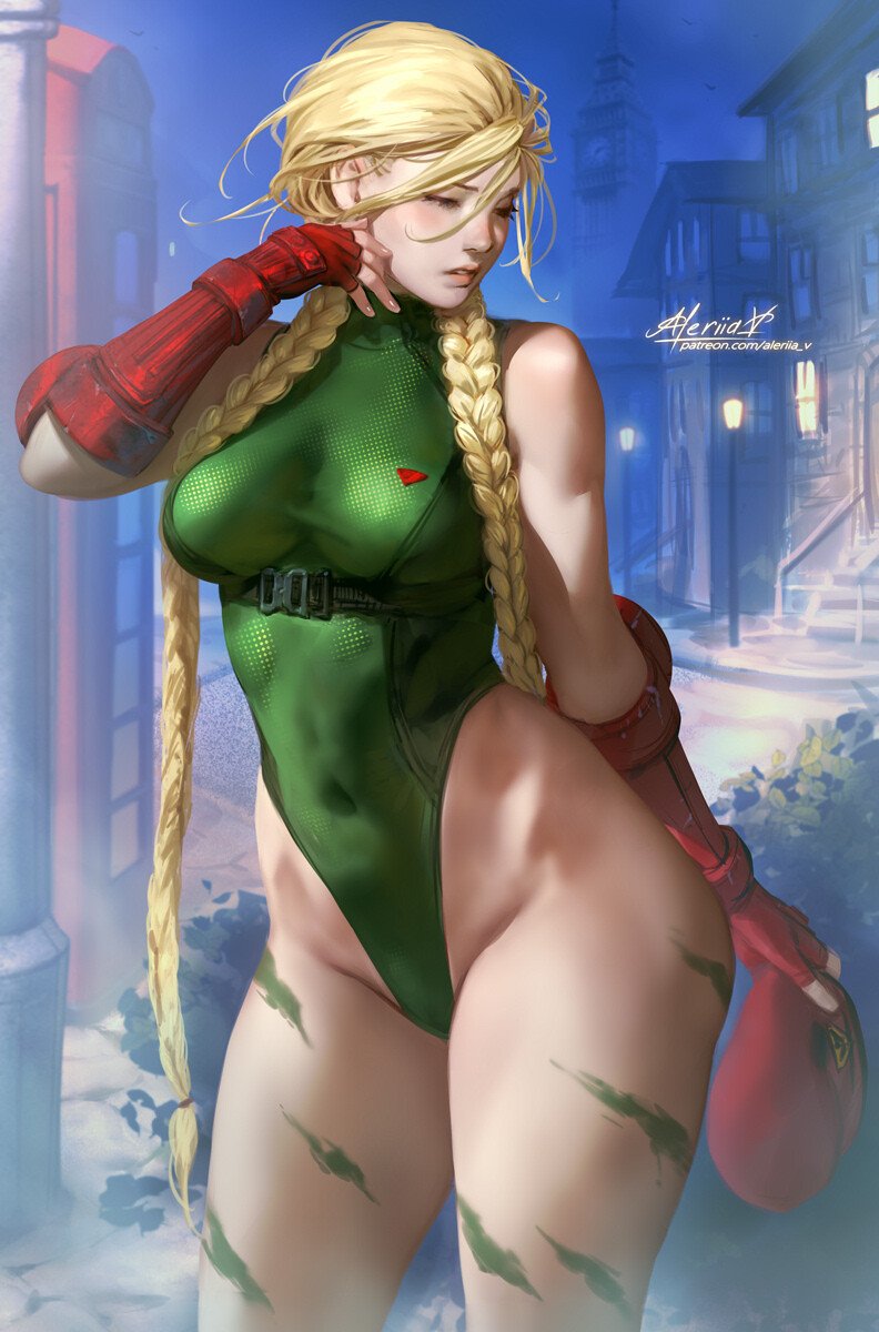 aleriia v, ass, athletic, athletic female, beret, big ass, big butt, blonde, blonde female, blonde hair, blonde hair female, blonde-haired female, boobs, breasts, butt, cammy white, clothed, clothes, clothing, fat ass, fat butt, female, female focus, female only, gloves, hips, leotard, lerapi, long hair, ponytail, ponytail female, street fighter, thick ass, thick butt, thick hips, thick thighs, thighs, tight clothing, tits, twin braids, wide hips