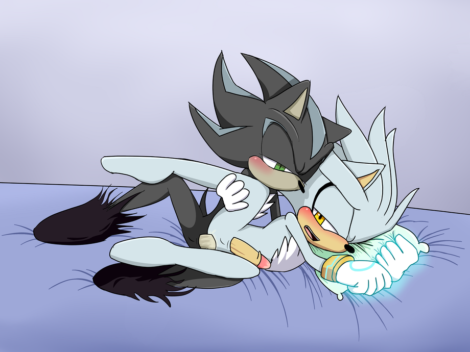 2boys anal_sex blush furry gay green_eyes male mephiles_the_dark multiple_males no_humans penis silver_the_hedgehog sonic_(series) yaoi yellow_eyes