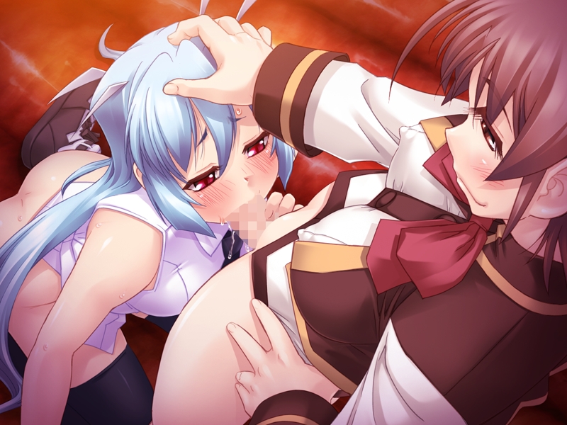 1futa 1girls ass black_legwear black_thighhighs blue_hair blush bottomless breasts brown_eyes brown_hair censored cg clothing curvy embarrassed erect_nipples erect_nipples_under_clothes erection fellatio female female_penetrated from_above futa_on_female futa_penetrating futanari happy insertion large_ass large_breasts long_hair mahou_shoujo_isuka nipple_bulge nipples oral penis pixelated_penis school_uniform shaved_pussy short_hair smug stockings tied_hair twintails