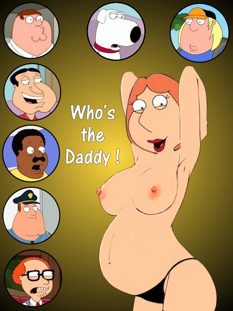 1girls 6+boys alternate_breast_size anthro areola armpits arms_behind_head black_panties blonde_hair breasts brian_griffin brown_skin chris_griffin cleveland_brown collar cowboy_shot dark-skinned_male dog edit english_text erect_nipples eyewear family_guy female glasses glenn_quagmire gradient_background hair happy hat huge_belly husband interspecies joe_swanson large_breasts lipstick lois_griffin looking_at_viewer looking_away medium_breasts milf mort_goldman mother moustache multiple_boys nipples open_mouth orange_hair panties panties_only parted_bangs peter_griffin police_hat policeman pose pregnant pregnant_belly pregnant_female ready_to_pop short_hair simple_background son standing text topless_female worried zoophilia