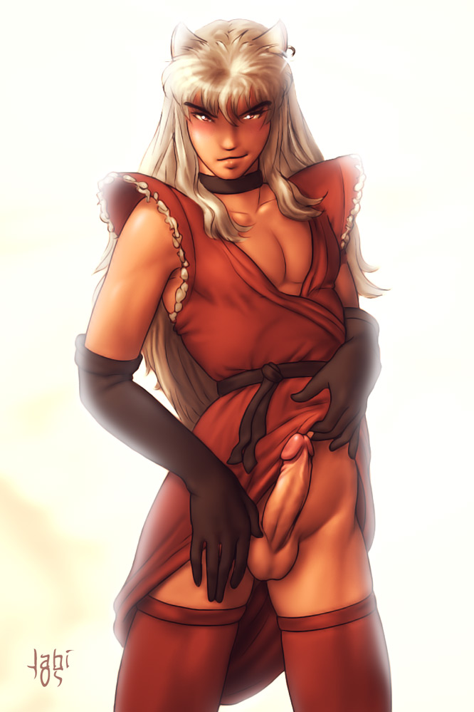 femboy inuyasha inuyasha_(character) jahi male male_only solo