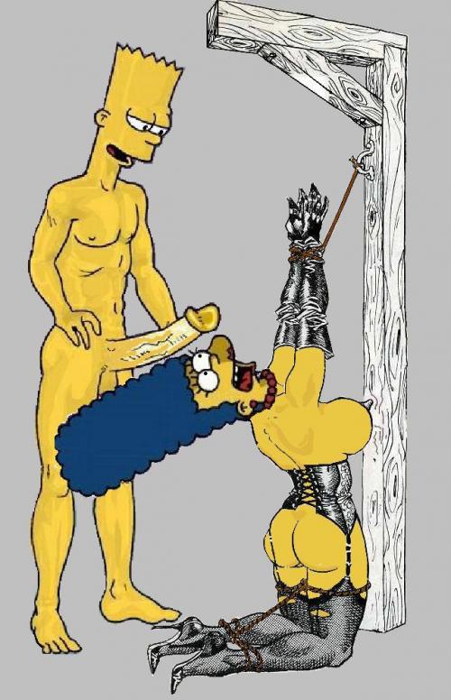 bart_simpson bondage female high_heel_boots high_heels human incest male marge_simpson straight tagme the_fear the_simpsons