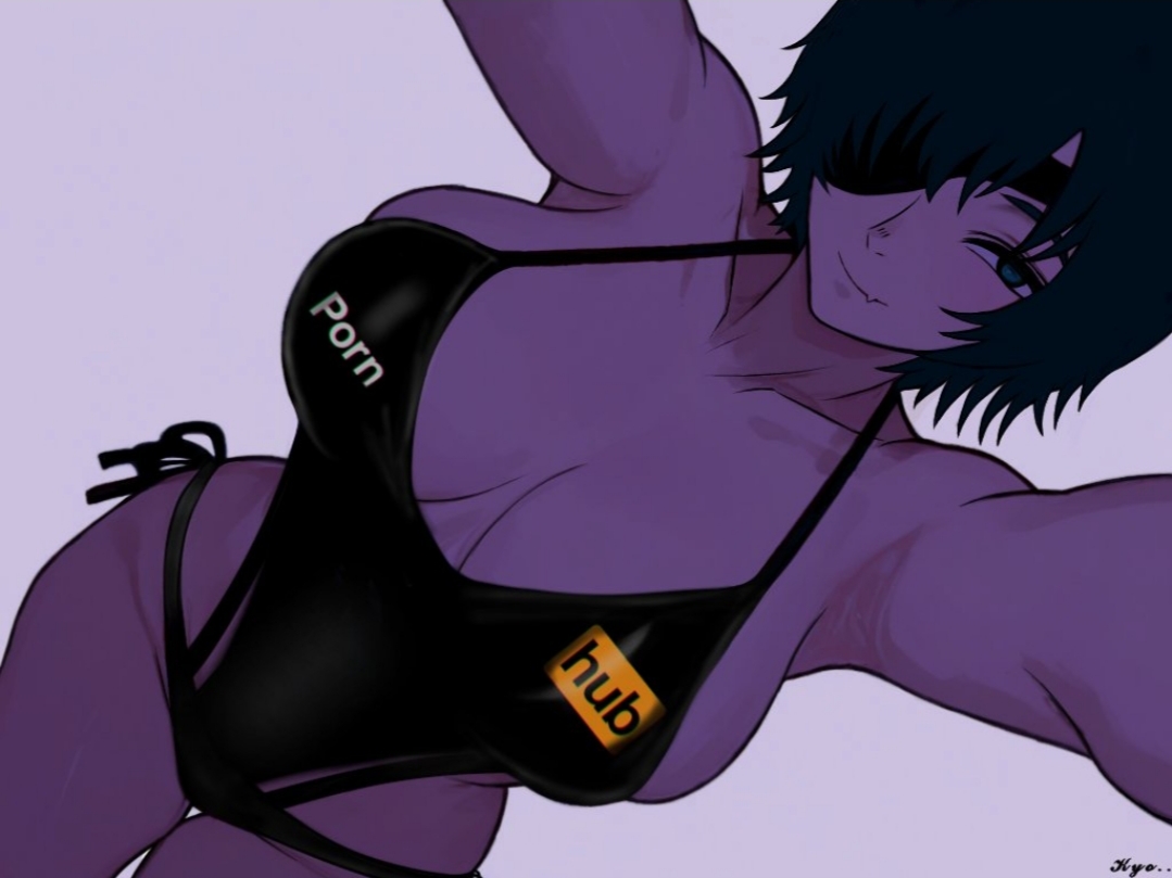 1girls, bikini, breasts, chainsaw man, curvy female, curvy figure, dominant female, female, full body, half-closed eyes, himeno (chainsaw man), night, provocative, simple background, smile, solo female, solo focus