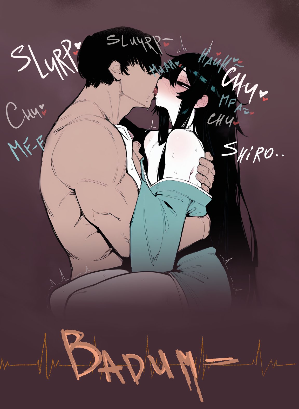 2boys, ai generated, black hair, femboy, kissing, long hair, sitting on lap, tagme, whinyzza, yaoi