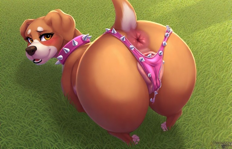 ai_generated anus begging_pose boxer canine_pussy dog_park domestic_dog jasmine_(sparkleshiba) presenting sexy_pose solo_female thong