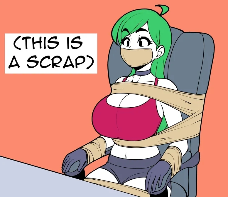female female_only green_hair jam-orbital large_breasts mask red_topwear tagme tops_(jam-orbital)