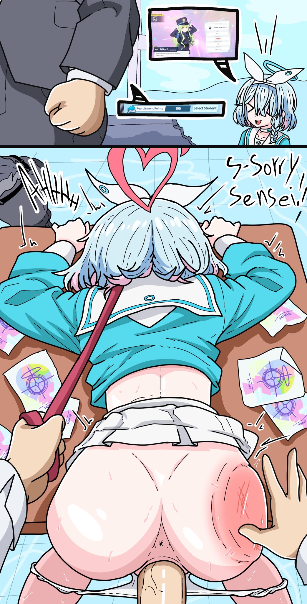 1boy anus apoelayoshi7 arona_(blue_archive) ass asshole blue_archive butt butthole doggy doggy_position doggy_style doggy_style_position doggy_style_sex doggystyle doggystyle_position english_text female hikari_(blue_archive) sensei_(blue_archive) sex spank_marks spanked spanked_ass spanked_butt spanking spanking_ass spanking_butt text vagina vaginal vaginal_insertion vaginal_penetration vaginal_sex woman