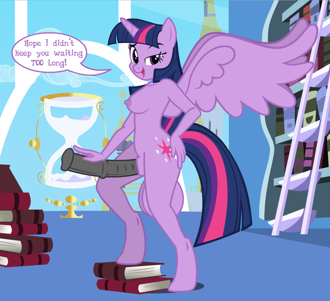 alicorn anthro balls big_balls big_penis book breasts english_text flashequestria futanari horsecock hourglass impossibly_large_balls intersex ladder my_little_pony nipples nude penis show_accurate show_accurate_anthro show_accurate_porn solo text twilight_sparkle_(mlp)