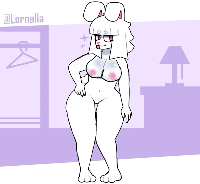 3_toes 5_fingers bad_anatomy edit edited edited_image furry furry_female furry_only lornalla naked rabbit rabbit_girl tagme white_body white_bunny white_bunny_girl white_fur white_hair