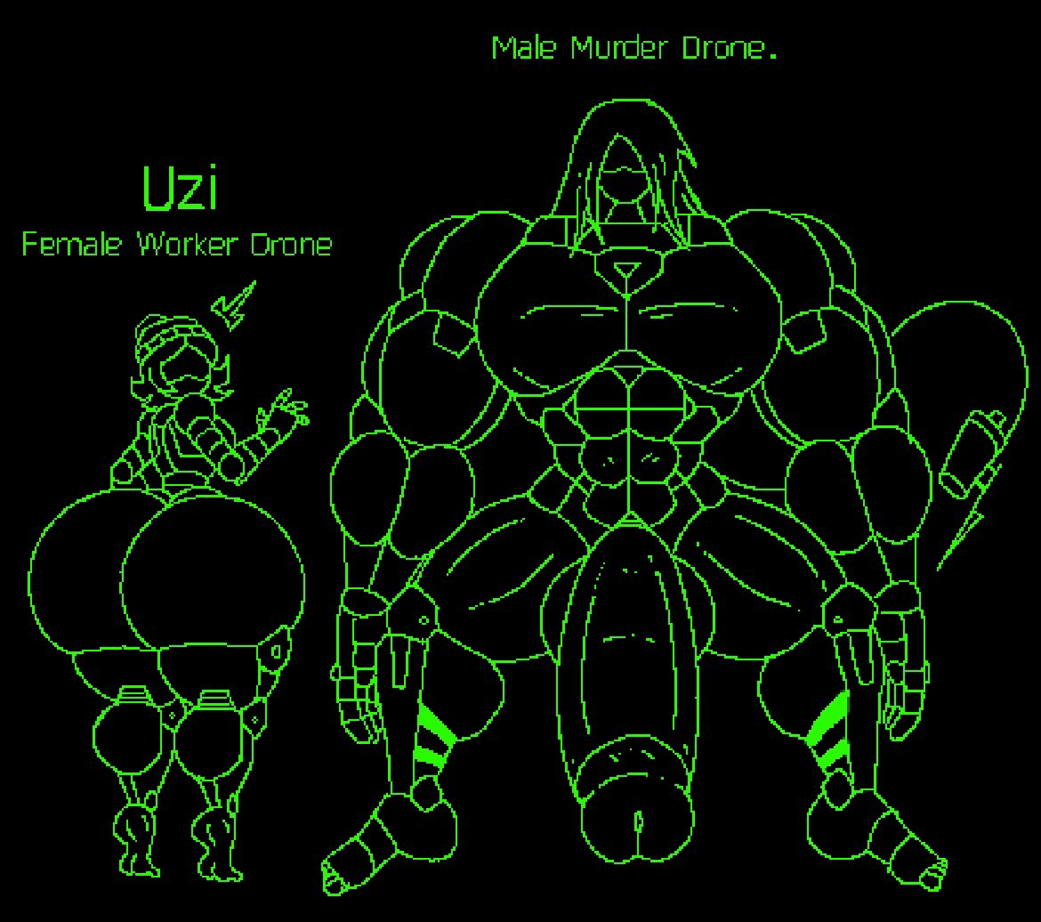 abs alternate_muscle_size hyper_penis larger_male murder_drones muscular_male uzi_(murder_drones) varix