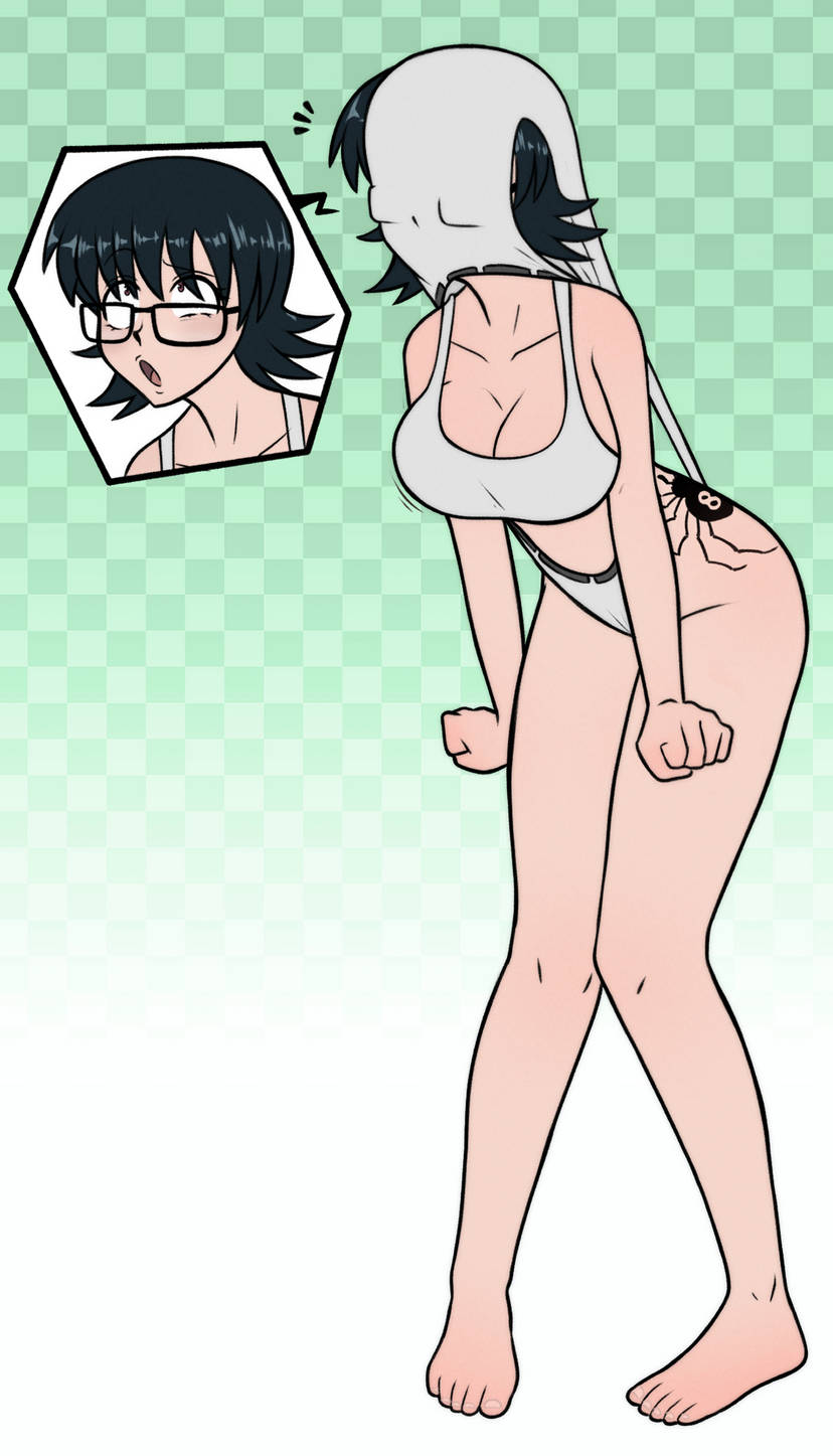 breasts, female, humiliation, hunter x hunter, hxh, shizuku murasaki, underwear, wedgie, wedgie fetish, wedgied female, wedgies