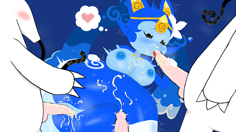 2d 2d_(artwork) digital_drawing_(artwork) digital_media_(artwork) elemental_pixies master_a_(the_battle_cats) mizuririn mizuririn_(the_battle_cats) pangotime the_battle_cats uncensored uncensored_penis uncensored_pussy uncensored_vagina video_game_character video_games