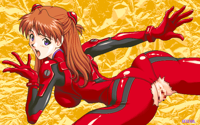 1girls 90s asuka_langley_sohryu blush censored clothes clothing dithering female female_only gegera large_breasts looking_back mosaic_censoring neon_genesis_evangelion on_stomach open_mouth plugsuit purple_eyes pussy reaching red_hair solo torn_clothes