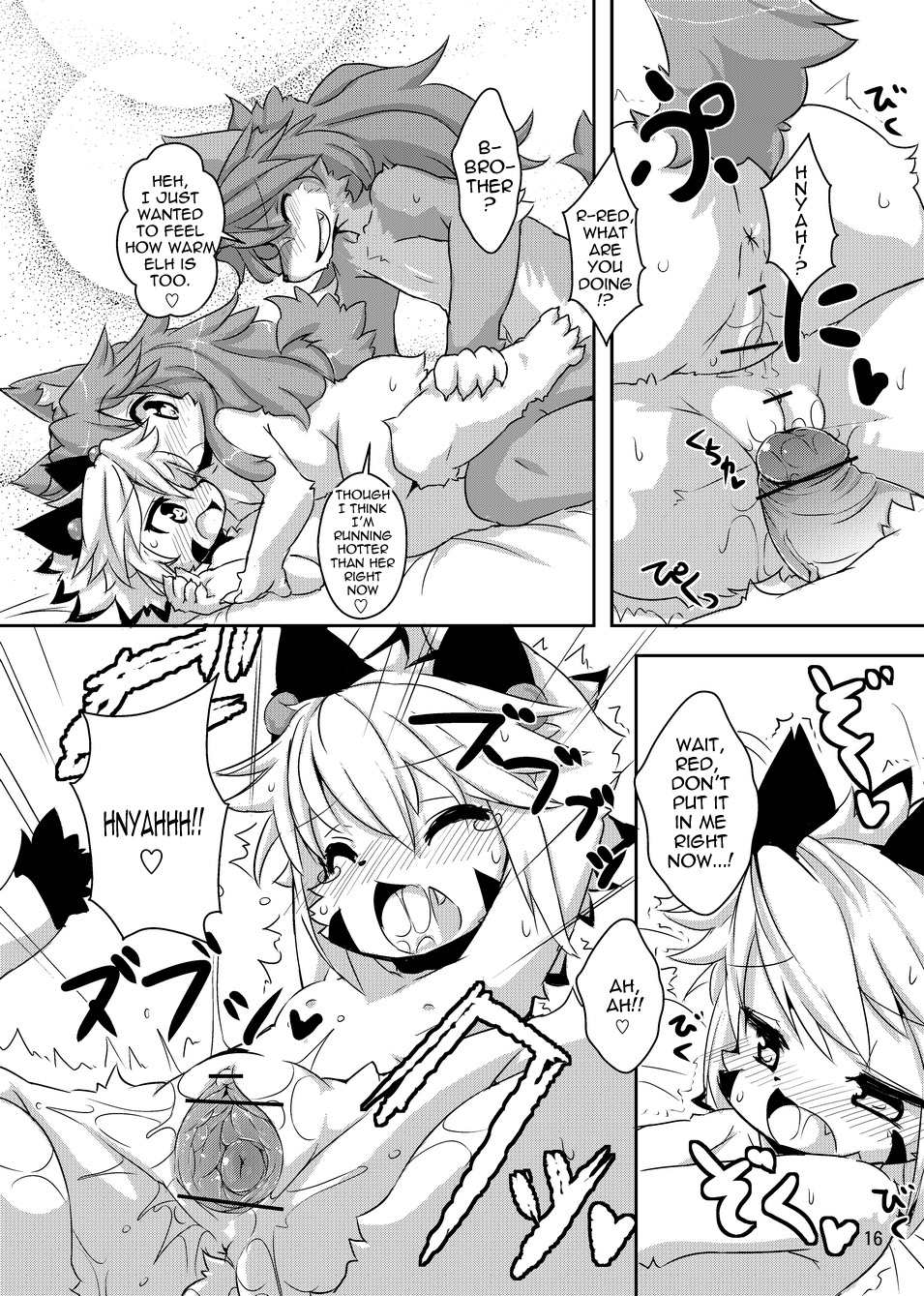 3-way canine censored chocolat_gelato competition elh_melizee elh_to_red_2 english_text feline female fingering incest male page_16 red_savarin ro solatorobo yuri