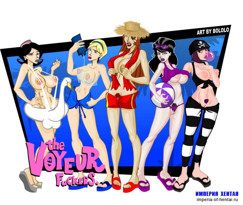 5girls adult_swim beach_ball between_labia black_hair blonde_hair blowing_bubblegum bololo breasts bubble_gum doctor_girlfriend english_text eyepatch female female_only floatie goth hairband hat innie_pussy kim_(venture_bros.) light-skinned_female light_skin molotov_cocktease pale-skinned_female pale_skin pubic_hair purple_lipstick red_lipstick sally_impossible sandals see-through_clothing standing striped_legwear sunglasses_on_head swimsuit the_venture_bros the_venture_bros. thong topless towel triana_orpheus venture_brothers