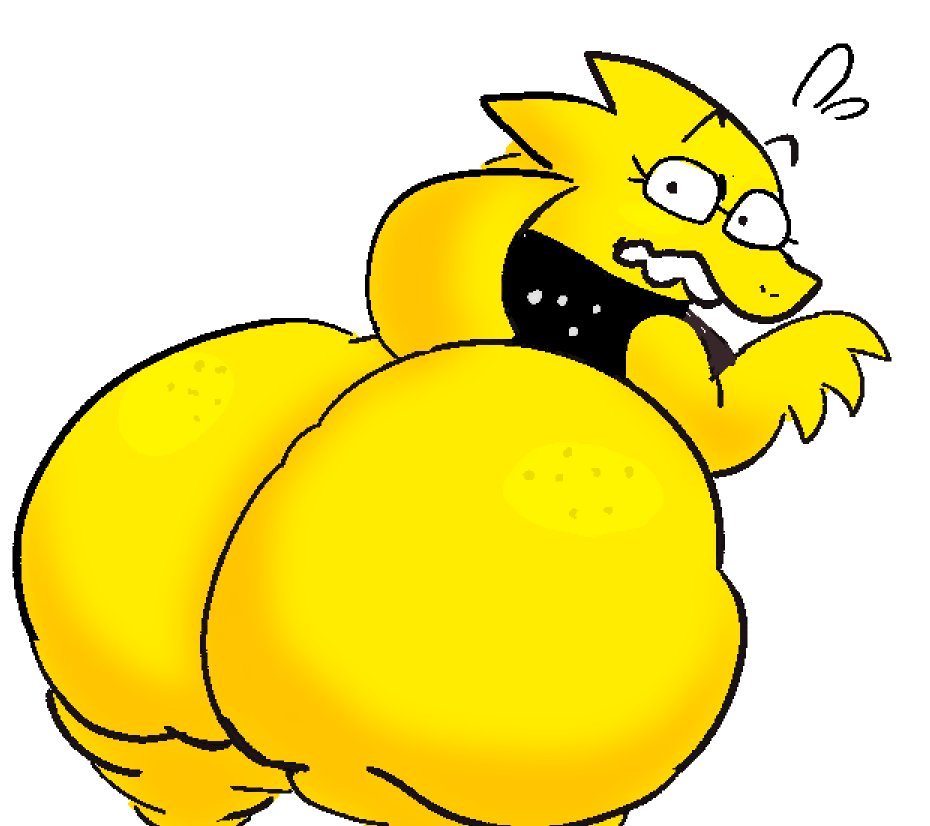 1girls alphys ass big_ass disksytems embarrassed female nude tagme undertale