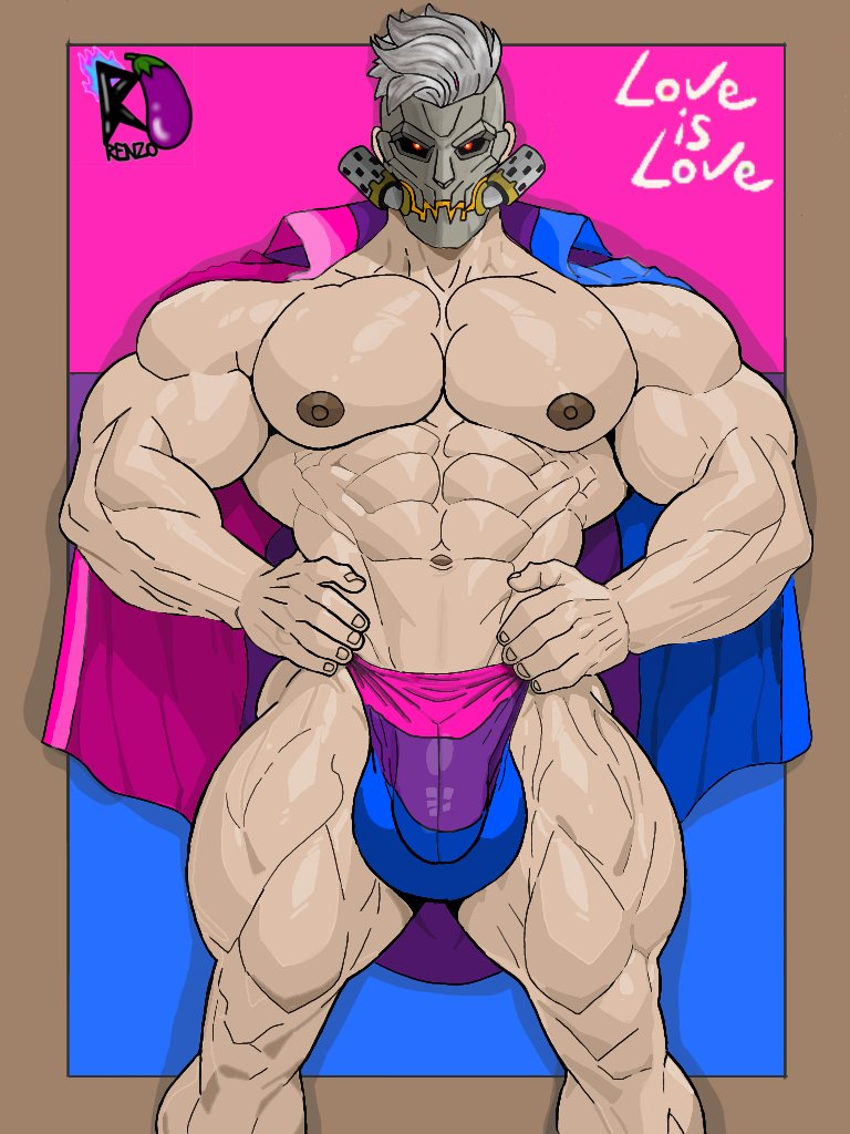 1boy abs balls_under_clothes bara beefy biceps big_bulge bisexual_flag bisexual_male bisexual_pride_colors bulge daddy epic_games fortnite huge_bulge lgbt_pride lgbt_pride_colors male male_nipples male_only manly mask masked masked_male megalo_don_(fortnite) muscular_male nipples pecs penis_outline penis_under_clothes pride_color_clothing pride_colors rj_renzo tough_guy underwear