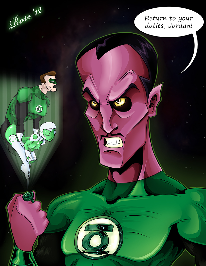 aya_(green_lantern) dc enemy_conversion female green_lantern green_lantern:_the_animated_series hal_jordan robot_girl rosenrot sinestro