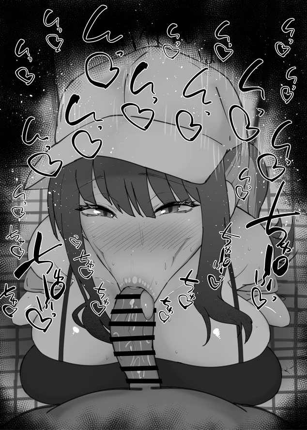 1boy 1girls :>= arius_satellite_school_student arius_squad_(blue_archive) bare_shoulders big_breasts big_penis black_and_white blue_archive blush cap censored dark-skinned_male dark_skin detailed_background dress drooling eyelashes fellatio hat heart human indoor inside interracial kurotam kurotama long_hair looking_at_viewer male male_pov oral oral_sex room saliva saori_(blue_archive) shiny shiny_skin sketch sound_effects squatting sweat text tongue_out vein veins veiny veiny_penis