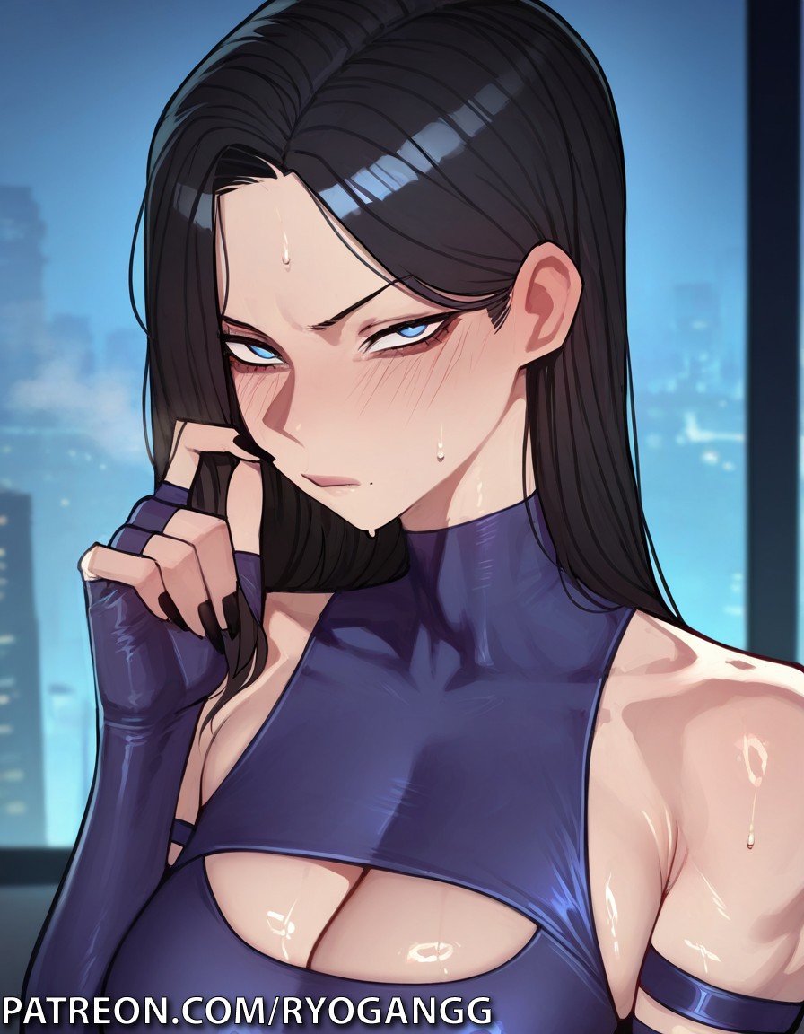 1girls, ai generated, female, marvel, marvel comics, psylocke (kwannon), ryogangg, self upload