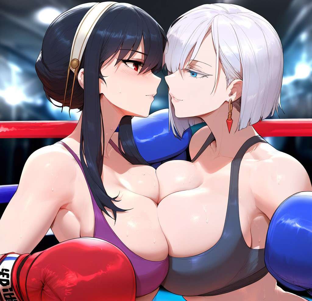 ai_generated black_hair black_hair_bottom catfight domination fiona_frost futa_on_futa futadom futanari grabbing grabbing_legs light_hair_on_dark_hair looking_at_another naked naked_female nude nude_male rape rivalry rivals secretly_loves_it sexfight spy_x_family struggling thick thick_ass thick_legs thick_thighs white_hair white_hair_on_black_hair white_hair_top wrestling wrestling_ring wrestlingryona yor_briar yor_forger