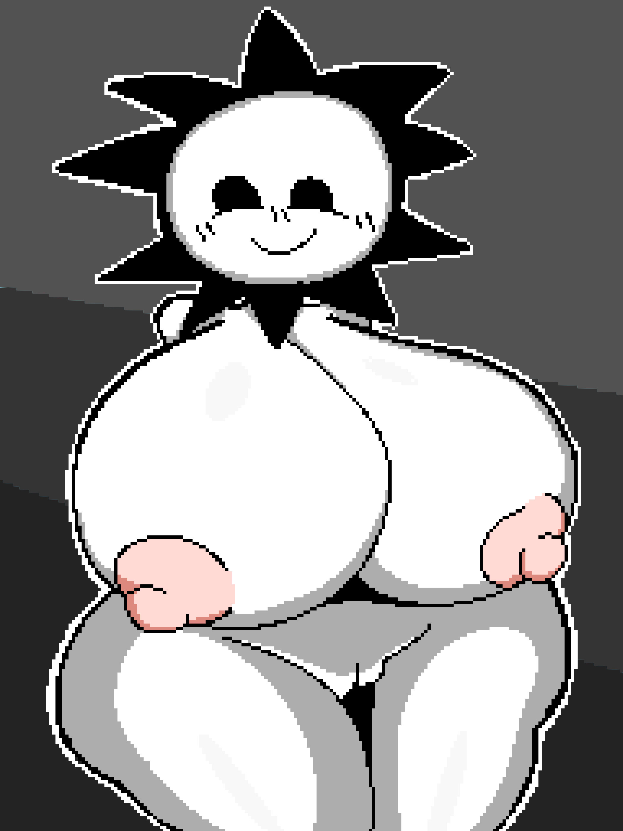 big_ass big_breasts big_thighs black_sun cute cute_face doom.exe fat_ass first_porn_of_character jp20414_(artist) nightmare_waifu pixel_art thick thick_thighs white_skin